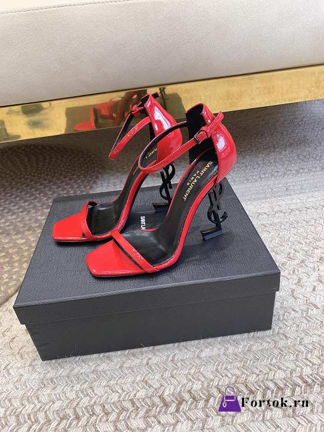 Fortok Saint Laurent SS23 Logo & Opyum High Heels Red - 1