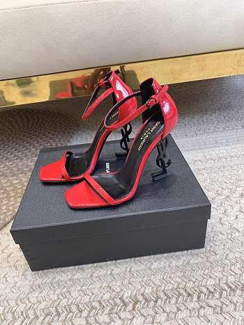 Fortok Saint Laurent SS23 Logo & Opyum High Heels Red