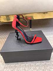 Fortok Saint Laurent SS23 Logo & Opyum High Heels Red - 2