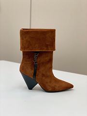 Fortok Saint Laurent Niki Suede Ankle Boots Brown - 2