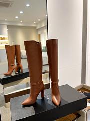 Fortok Saint Laurent Brown Leather Boots - 5