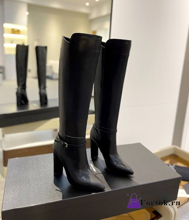 Fortok Saint Laurent Black Leather Boots - 1