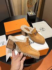 Fortok Hermes Flore 60 Mules in Brown - 2