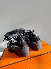 Fortok Hermes Fringed Loafers in Black - 4