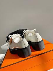 Fortok Hermes Fringed Loafers in White - 3