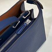 Fortok Fendi Peekaboo ISeeU Mini Dark Blue Leather Bag 38x10x29cm - 2