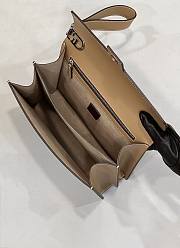 Fortok Fendi Monogram Printed Foldover Top Messenger Bag 26x9x19cm - 5