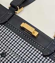 Fortok Fendi FF Embroidered X Tote Bag Black 41x13x29cm - 5