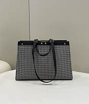 Fortok Fendi FF Embroidered X Tote Bag Black 41x13x29cm - 3