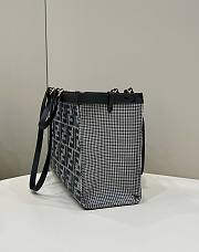 Fortok Fendi FF Embroidered X Tote Bag Black 41x13x29cm - 2
