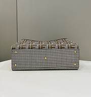 Fortok Fendi FF Embroidered X Tote Bag Brown 41x13x29cm - 5