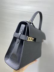 Fortok Delvaux Black Leather Tempete Bag 28cm - 5