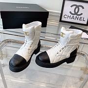 Fortok Chanel 23 Short Boots in White - 4