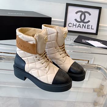 Fortok Chanel 23 Short Boots in Beige