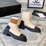 Fortok Chanel 23 Short Boots in Beige - 2