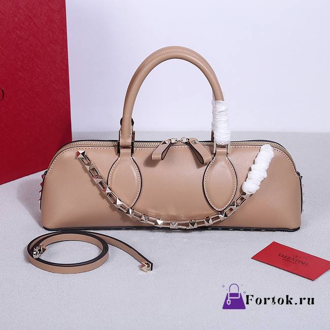 Fortok Valentino Garavani Rockstud East West Bag Beige 34x11x8cm - 1