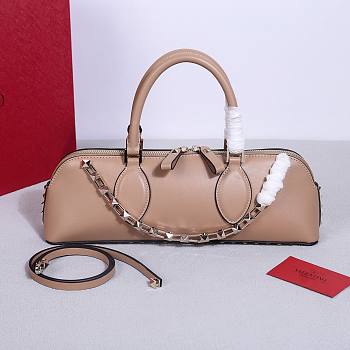 Fortok Valentino Garavani Rockstud East West Bag Beige 34x11x8cm