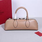 Fortok Valentino Garavani Rockstud East West Bag Beige 34x11x8cm - 4