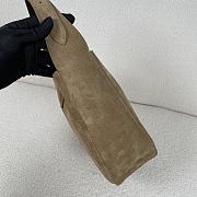 Fortok Saint Laurent Le5A7 Suede Bucket Bag in Olive Green 23x22x8.5cm - 3
