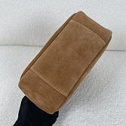 Fortok Saint Laurent Le5A7 Suede Bucket Bag in Brown 23x22x8.5cm - 5