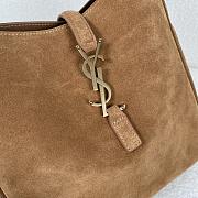 Fortok Saint Laurent Le5A7 Suede Bucket Bag in Brown 23x22x8.5cm - 6