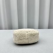 Fortok MiuMiu Wander Shearling Hobo Bag With Leather Details White 17.5x5.5x14cm - 4