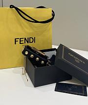 Fortok Fendi Mini Baguette Leather Bag in Black 12x3.5x7.5cm - 4