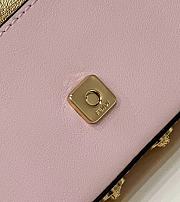 Fortok Fendi Mini Baguette Leather Bag in Pink 12x3.5x7.5cm - 4