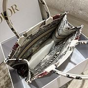 Fortok Dior Ecru Multicolor Jardin d'Hiver Embroidery Tote Bag 36×27.5×16.5cm - 2