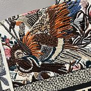 Fortok Dior Ecru Multicolor Jardin d'Hiver Embroidery Tote Bag 36×27.5×16.5cm - 6