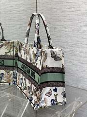 Fortok Dior White Multicolor Toile de Jouy Mexico Embroidery Tote Bag 36×27.5×16.5cm - 6