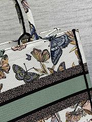 Fortok Dior White Multicolor Toile de Jouy Mexico Embroidery Tote Bag 36×27.5×16.5cm - 3