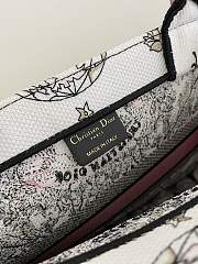 Fortok Dior White and Pastel Pink Butterfly Around The World Embroidery Tote Bag 36×27.5×16.5cm - 5