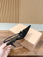 Fortok MiuMiu 2023 Patent Leather Slingbacks in Black - 4