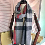 Fortok Burberry Cashmerre Scarf Pink/Grey/Brown 200x70cm - 6