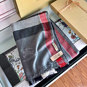 Fortok Burberry Cashmerre Scarf Pink/Grey/Brown 200x70cm - 3