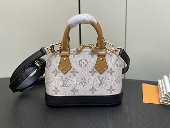 Fortok Louis Vuitton Nano Alma Bag White and Black M82717 18x12x8cm