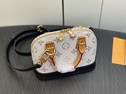 Fortok Louis Vuitton Nano Alma Bag White and Black M82717 18x12x8cm - 6