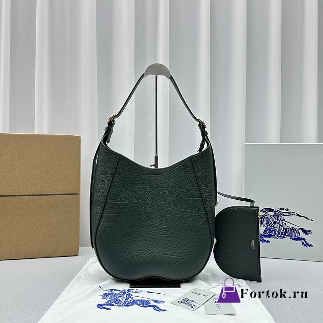 Fortok Burberry Chess Medium Shoulder Bag Green 30x9x33cm - 1