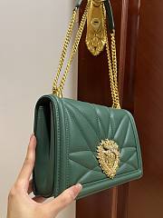 Fortok Dolce & Gabbana Green Medium Devotion Bag In Quilted Nappa Leather 26x18x7.5cm - 4
