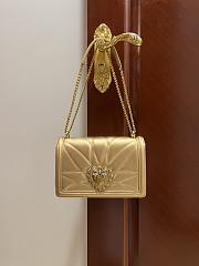 Fortok Dolce & Gabbana Gold Medium Devotion Bag In Quilted Nappa Leather 26x18x7.5cm - 1