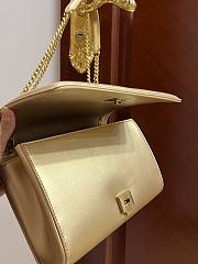 Fortok Dolce & Gabbana Gold Medium Devotion Bag In Quilted Nappa Leather 26x18x7.5cm - 6
