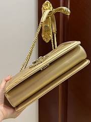 Fortok Dolce & Gabbana Gold Medium Devotion Bag In Quilted Nappa Leather 26x18x7.5cm - 4