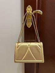 Fortok Dolce & Gabbana Gold Medium Devotion Bag In Quilted Nappa Leather 26x18x7.5cm - 2