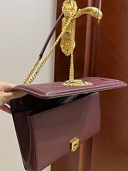 Fortok Dolce & Gabbana Burgundy Medium Devotion Bag In Quilted Nappa Leather 26x18x7.5cm - 2