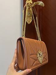 Fortok Dolce & Gabbana Brown Medium Devotion Bag In Quilted Nappa Leather 26x18x7.5cm - 5