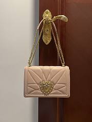 Fortok Dolce & Gabbana Beige Medium Devotion Bag In Quilted Nappa Leather 26x18x7.5cm - 1