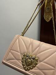 Fortok Dolce & Gabbana Beige Medium Devotion Bag In Quilted Nappa Leather 26x18x7.5cm - 4