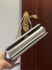 Fortok Dolce & Gabbana Silver Medium Devotion Bag In Quilted Nappa Leather 26x18x7.5cm - 6