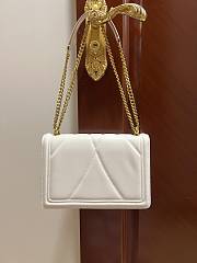 Fortok Dolce & Gabbana White Medium Devotion Bag In Quilted Nappa Leather 26x18x7.5cm - 2